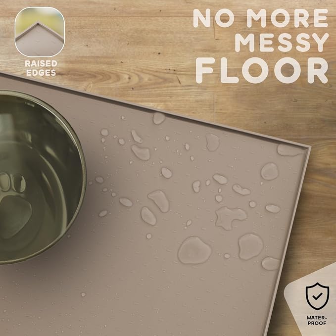 Dog Food Mat - 24x15 Raised Edges Dogs Mat - Image 5