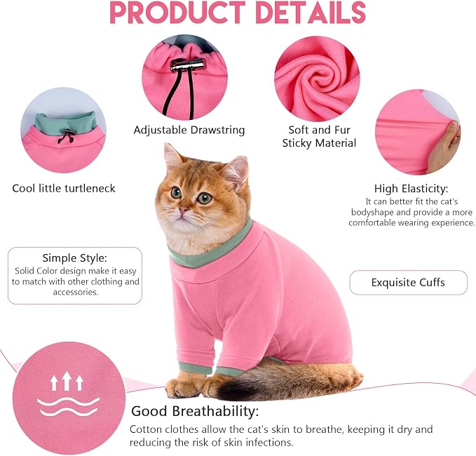 Sticky Cat Clothes Stretchy, Sphynx Hairless Sweater & Pajamas - Image 2