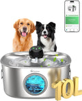 Dog Water Bowl Dispenser, 10L/2.64Gal/338 Oz Automatic Dog Water Fountain by Linvivon