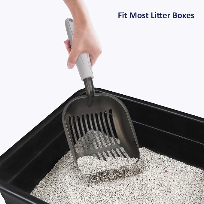 WePet Cat Litter Scoop, Non-Stick Plated Aluminum Alloy Sifter, Kitty Durable - Image 6