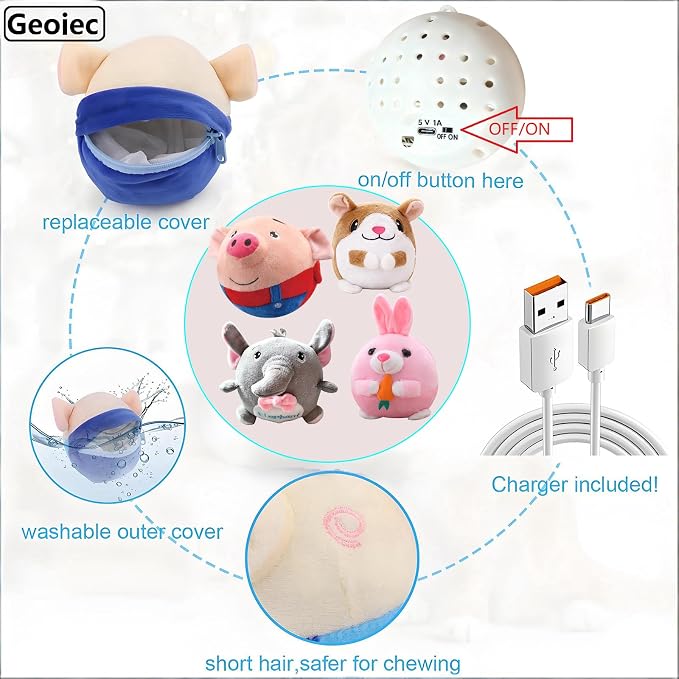 Interactive Dog Toys, Active Moving Pet Plush Toy - Image 6