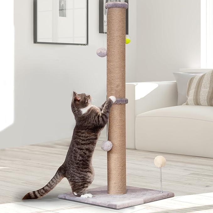 Tall Cat Scratching Post 36 inch Large Cat Scratch Post by PELUOMOZ