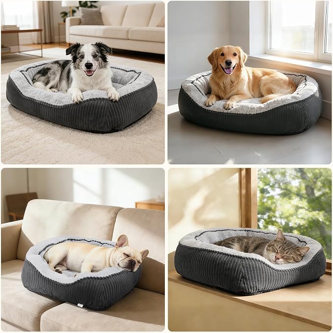 SIWA MARY Medium Dog Bed for Medium Large Dogs, Rectangle Dog Bed Medium Size - Image 7