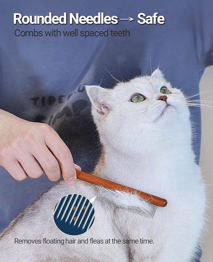 Wooden pet grooming rake - Image 4