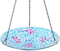 VCUTEKA Hanging Bird Bath, Glass Mosaic Bird Baths by VCUTEKA