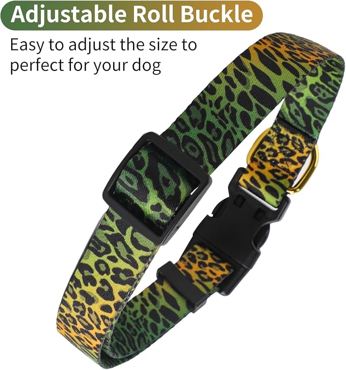 QQPETS Adjustable Soft Dog Collar: Print Flower Pink Multicolor Cute Patterns - Image 4