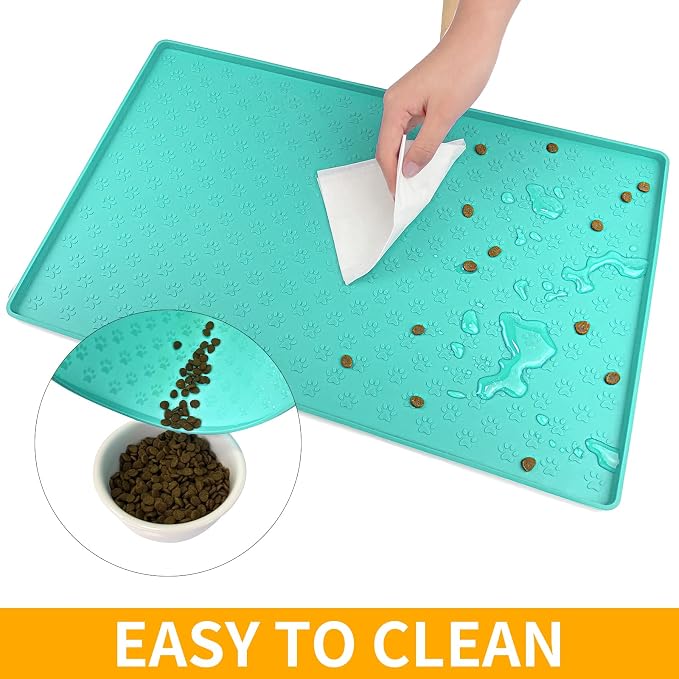 Ptlom Silicone Pet Placemat for Dog and Cat, Waterproof Non-Slip Pet Feeding - Image 7