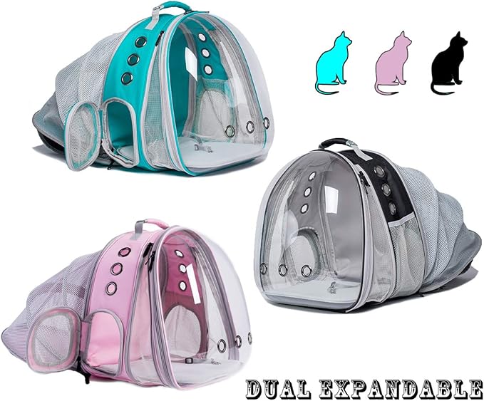 Dual Expandable Polarized Cat Backpack Carrier, Fit up to 20 lbs, Expandable - Image 4