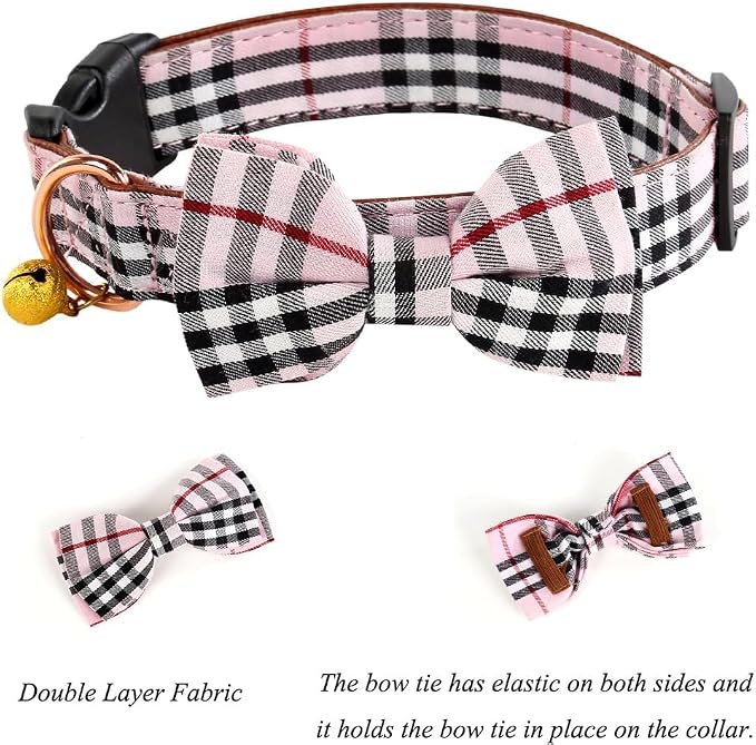 Yizepet Dog Collar with Bow Tie- Adjustable pet Collar - Image 4
