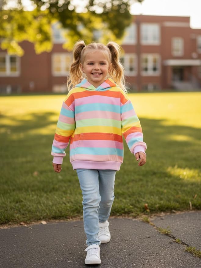 WELAKEN Sweatshirts for Girls Toddler & Kids II Little Girl's Pullover Tops - Image 2