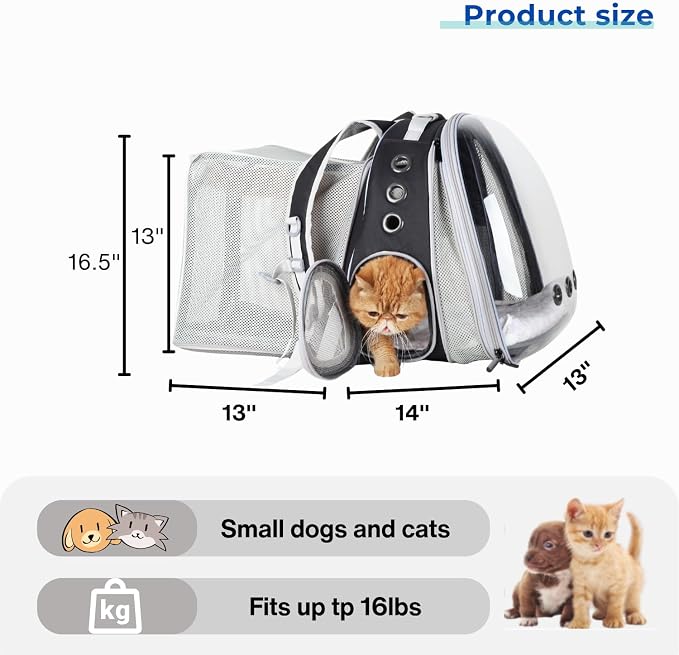 Lollimeow Expandable Cat Backpack Carrier - Image 3