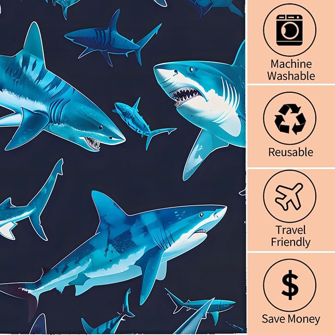 Cute Shark Hand Towels - Image 3