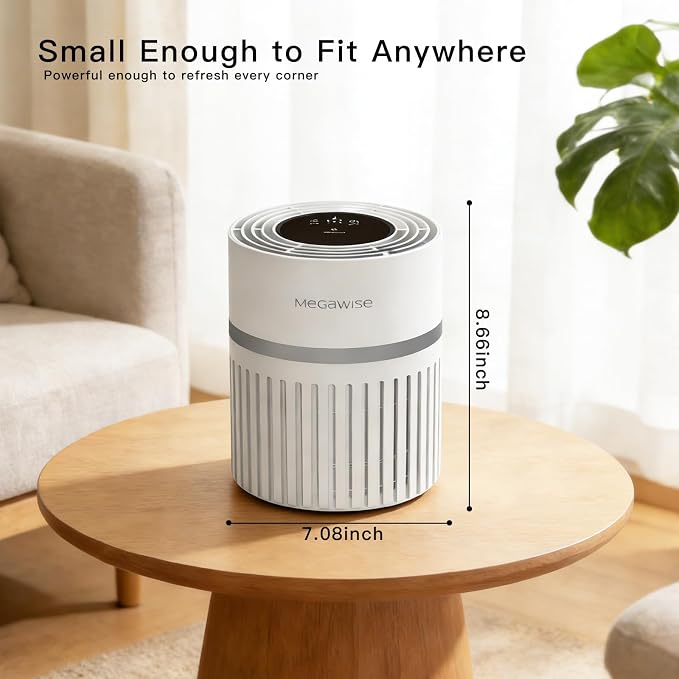 MEGAWISE Air Purifier for Large Rooms, 25db Filtration System Cleaner Odor - Image 6