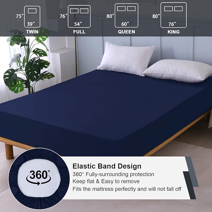Twin Mattress Protector Waterproof, Fitted Sheet Style Breathable Cooling - Image 5