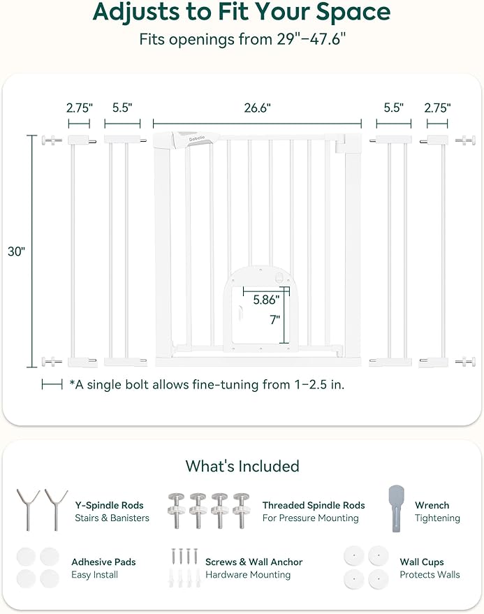 Babelio 29-48" Extra Wide Baby Gate - Image 4