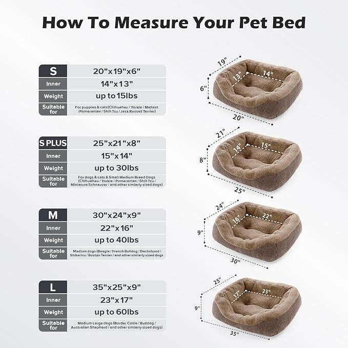 INVENHO Large Dog Beds Large Sized, Washable Orthopedic Warming Soft Sleeping - Image 5