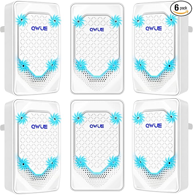 Plug in Air Ionizer 6-Pack, Negative Ion Air Purifier Plug In, Mini Filterless by QWUE