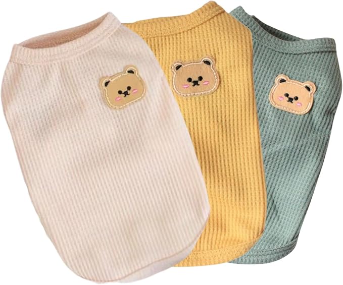 Cotton Dog & Cat Shirt Summer Lightweight Pet T-Shirts Soft Breathable Stretchy by BIECWIAY