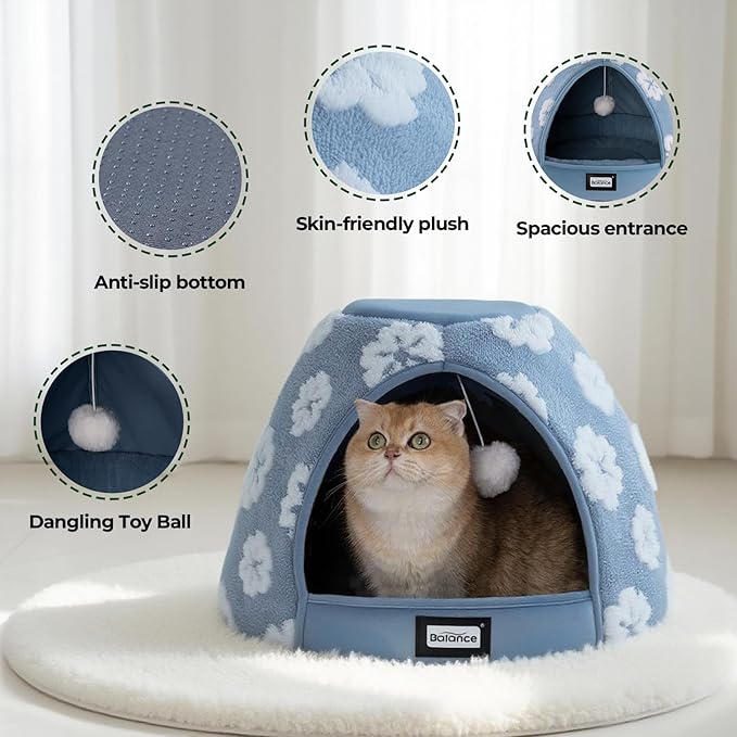 BALANCE Cat Beds for Indoor Cats, 2-in-1 Cat Bed Cave - Image 4