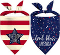 4th of July Dog Bandanas, Patriotic Party Pet Decorations 2 Pack, Adjustable by Unknown
