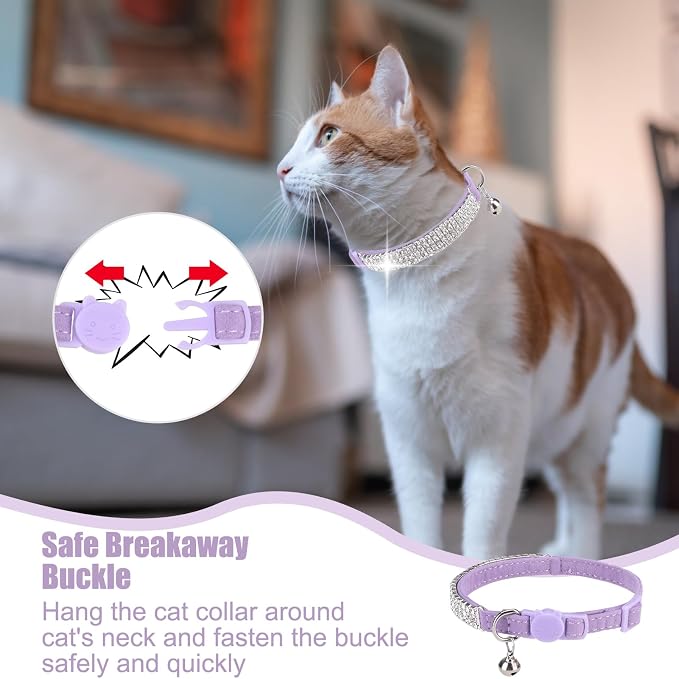 EXPAWLORER Soft Velvet Safe Cat Collars - Image 4