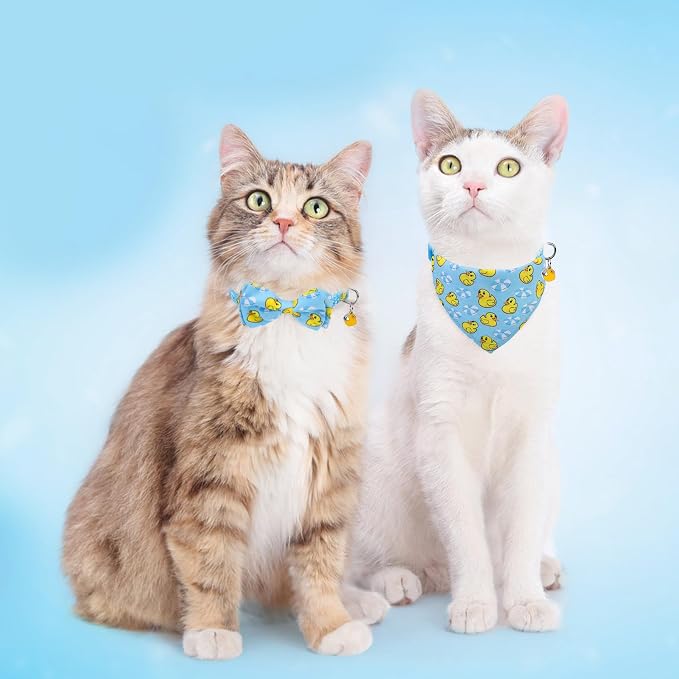 SCENEREAL Cat Collar with Bells, 2 Pack Breakaway Cat Collars with Removable - Image 3