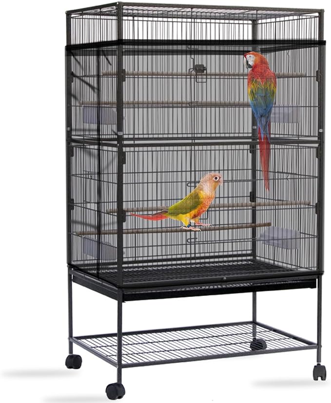 Daoeny Bird Cage Seed Catcher, Large Bird Cage Cover, Adjustable Soft Airy by Daoeny