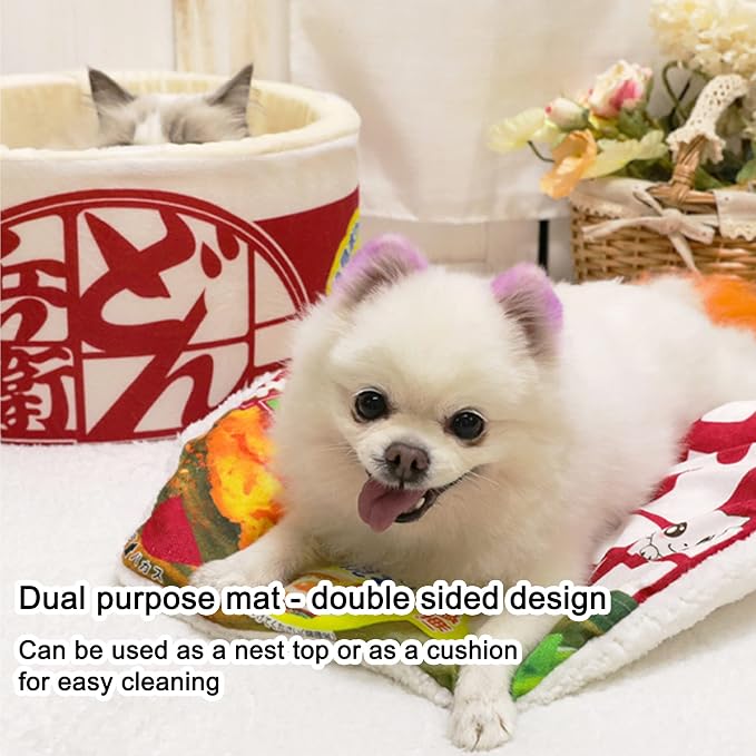 寵幸 Ramen Noodle Dog & Cat Bed, Keep Warm and Super Soft Creative Pet Nest - Image 4