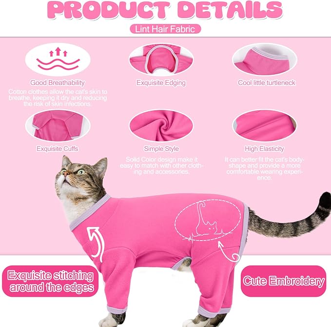 Cat Pajamas for Cats Only, Sticky Hair Cat Clothes, Sphynx Hairless Cats Sweater - Image 3