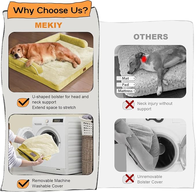 Large Dog Bed Orthopedic Washable | Beds Bolster Pet - Image 4