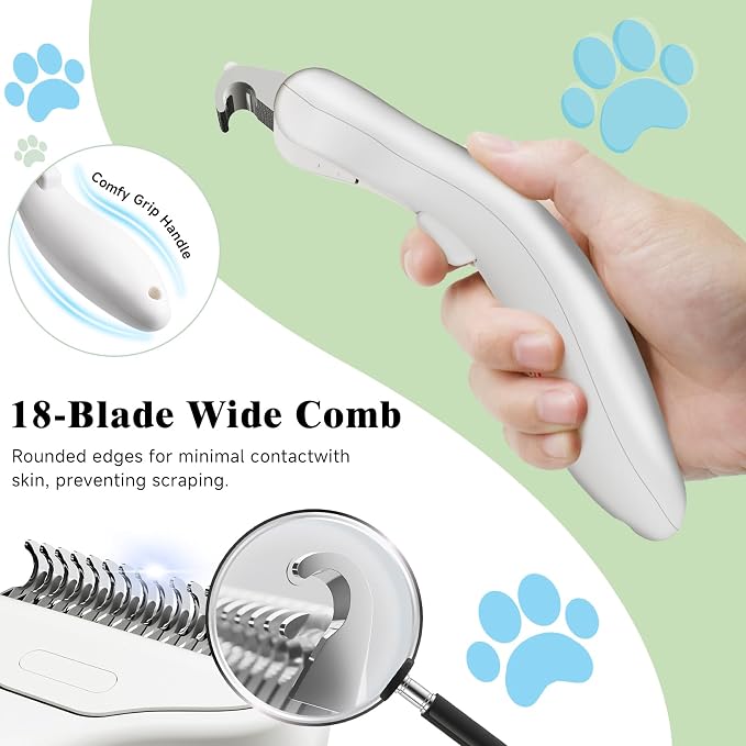 3-in-1 Pet Steam Brush Set for Dogs & Cats, Grooming Comb - Image 3