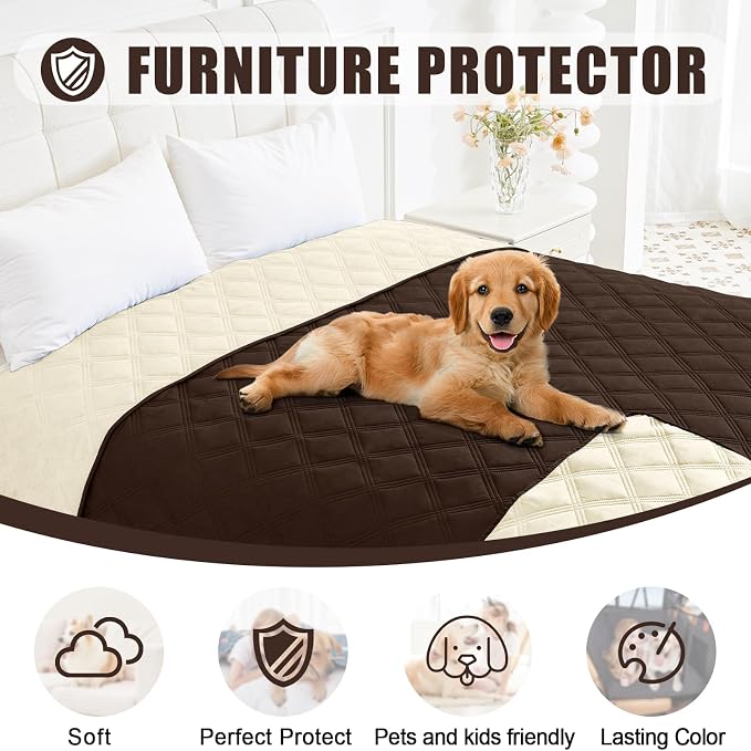 Smiry Waterproof Dog Bed Cover Blanket 52x82, Soft Reversible Pet Blanket - Image 8