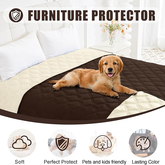 Smiry Waterproof Dog Bed Cover Blanket 68x82, Soft Reversible Pet Blanket - Image 8