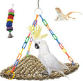 Large Seagrass Mat for Birds, Triangle Cockatiel Seagrass Hammock Natural Woven by MUYG