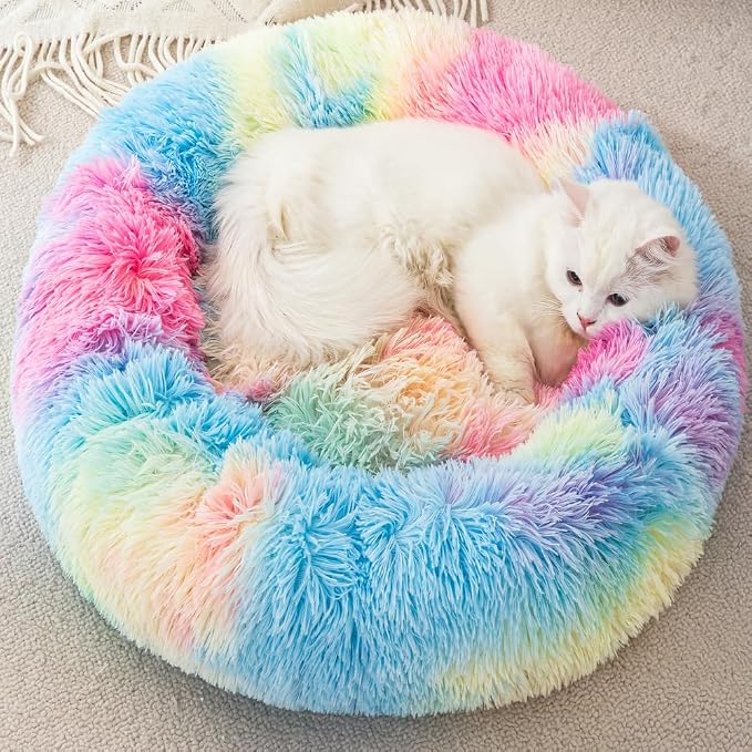 Small Cat Bed Nest Bed Dog Bed Round Bed Donut Rabbit Bed Pet Bed Small Kitten - Image 9