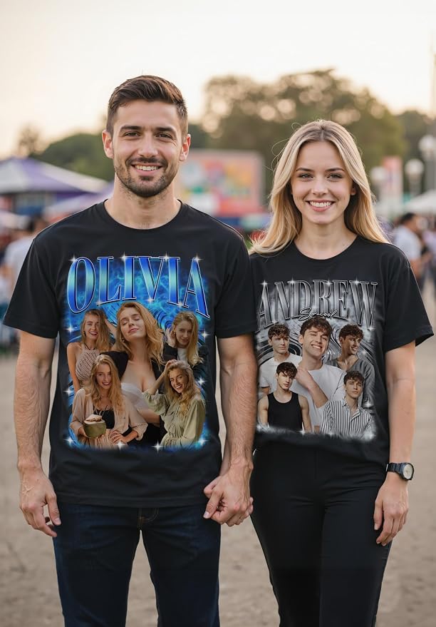 Custom Bootleg Rap Shirt with Photo Text, Vintage Custom Picture Shirt - Image 6