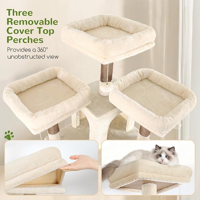 Globlazer Cat Trees and Towers for Multiple Adult Cats, 82-inch XXL Tall Cat - Image 3