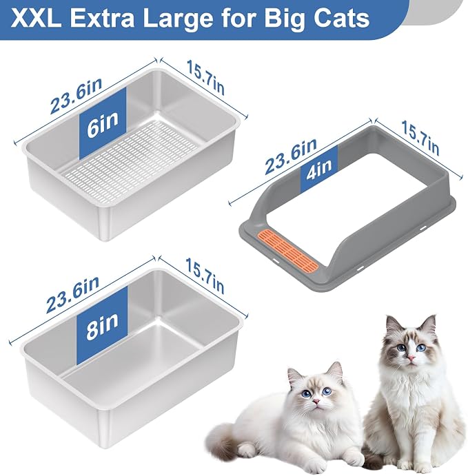 Stainless Steel Sifting Litter Box - Image 5
