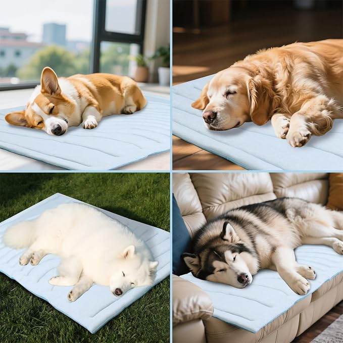 BECEMURU Dog Cooling Mat in Summer & Plush Warm Blanket in Winter, 2-Sided - Image 6