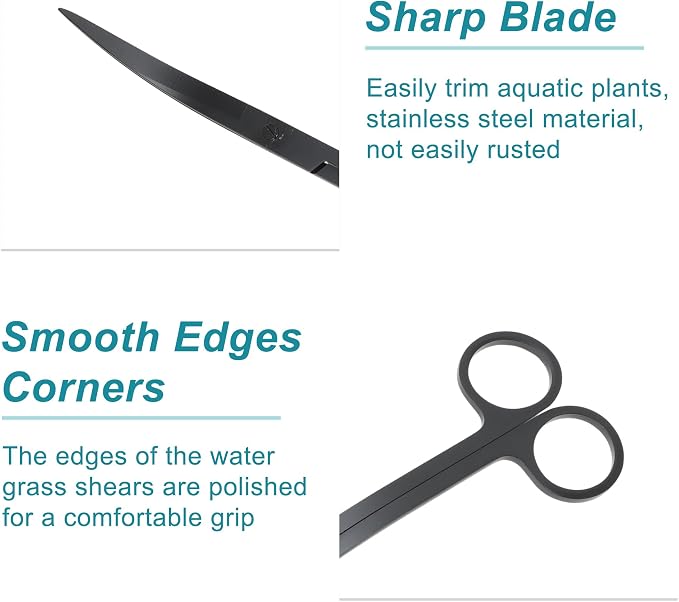 Stainless Steel Aquarium Scissors, Wave Design, Professional Aquaplant - Image 4