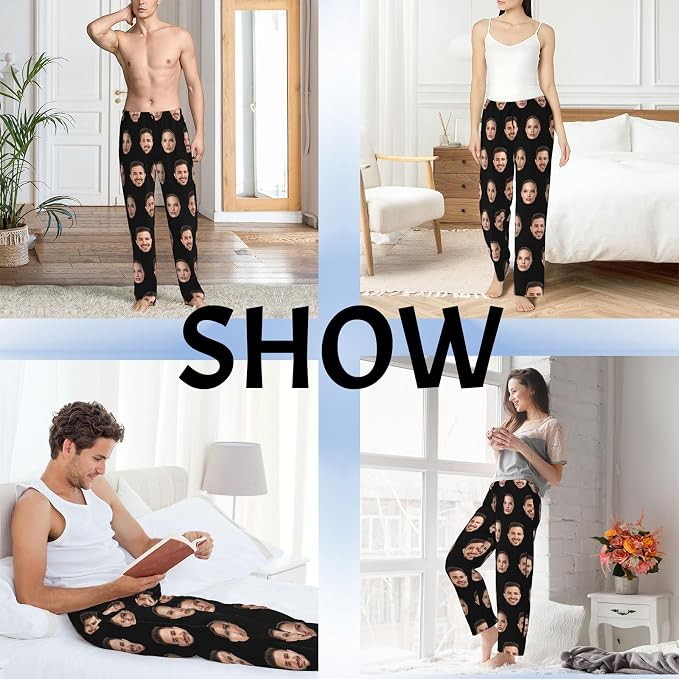Custom Pajama Pants with Face customized PJ Pants Christmas Valentine gifts - Image 2
