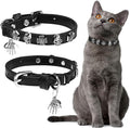 EXPAWLORER Leather Cat Collar for Girl Boy- Adjustable Pet Collar by EXPAWLORER