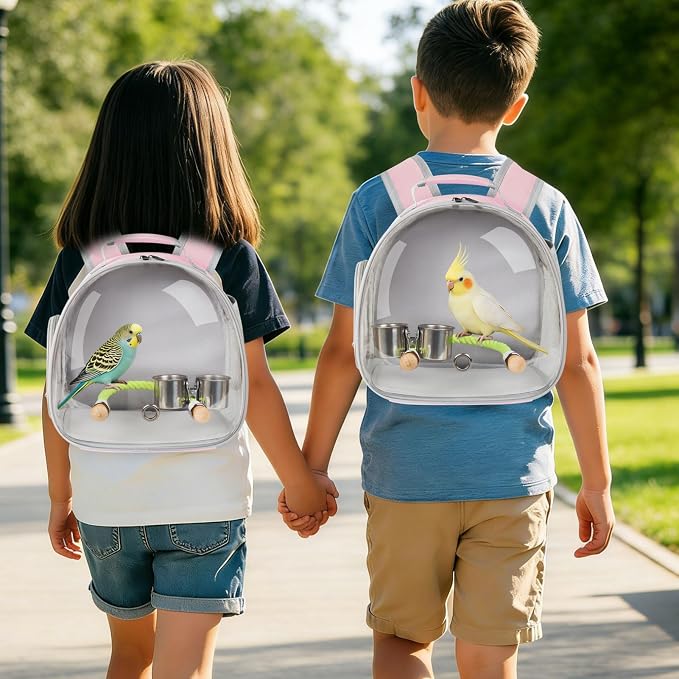 Small Bird Travel Backpack Carrier Cage - Image 6