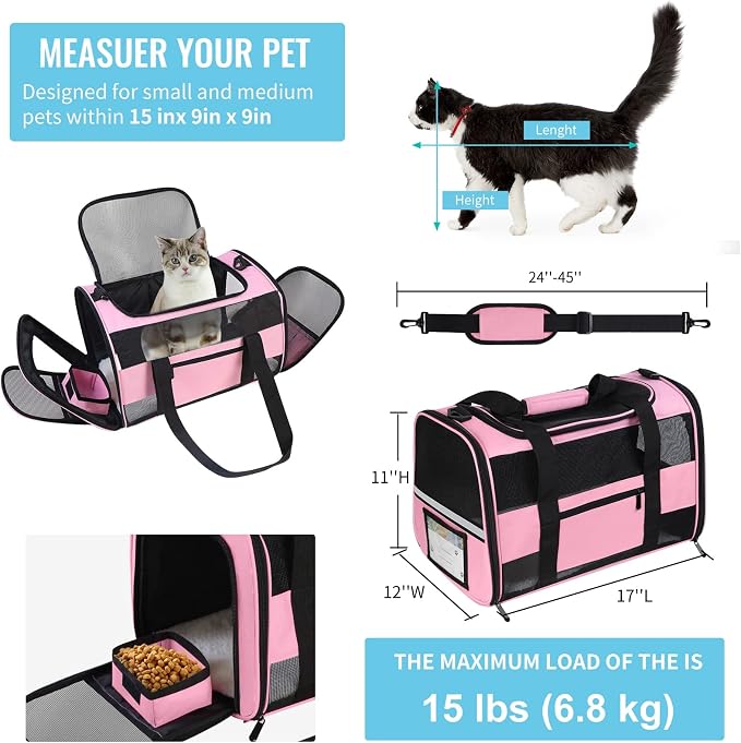 Cat Carrier Pet Carrier Airline Approved - Image 2