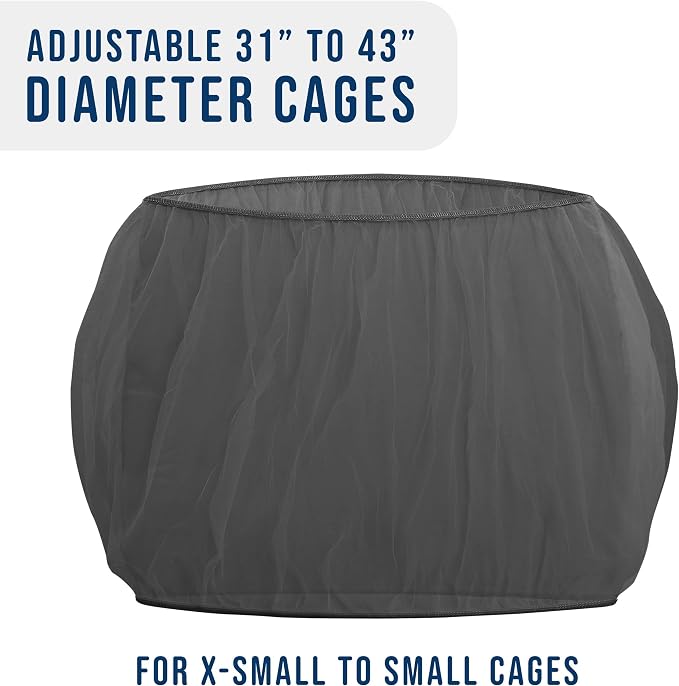 Universal Bird Cage Seed Catcher Universal Mesh Skirt Cover Stretchy Small - Image 2