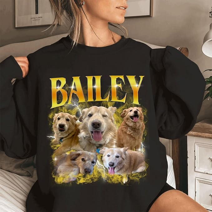 NAZENTI Personalized Dog Mom Sweatshirt, Custom Design Your Own Shirt From Photo - Image 5