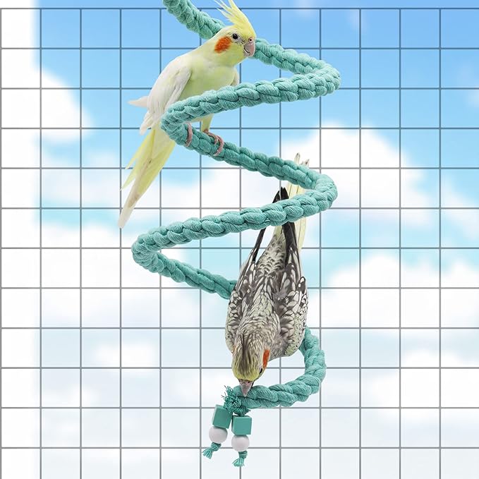 Dnoifne Bird Spiral Rope Perch - Image 3