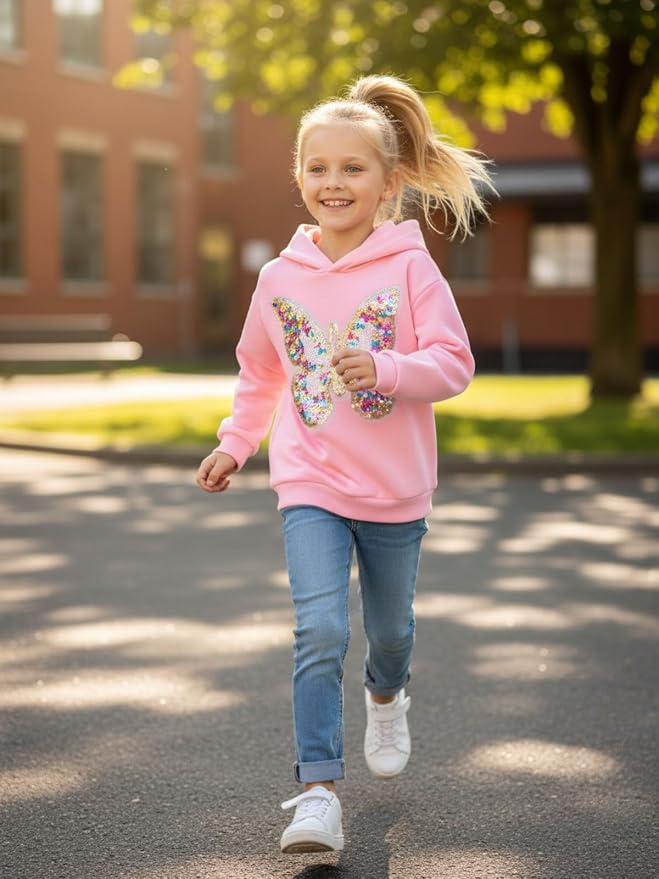 WELAKEN Sweatshirts for Girls Toddler & Kids II Little Girl's Pullover Tops - Image 2