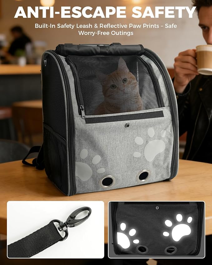 Cat Carrier Backpacks for Kitty Small Dog up to 15 lbs, Lightweight and - Image 5