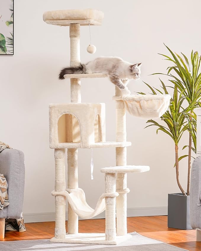 Hey-brother Cat Tree with Large Hammock, Cat Condo with Sisal-Covered - Image 2
